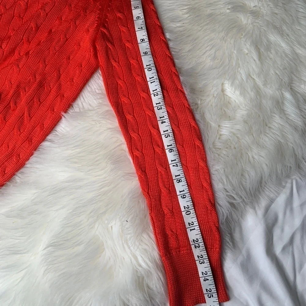Lauren Ralph Lauren RedLs Sweater Shoulder Buttons
